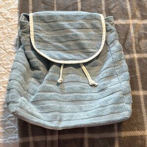 Lu & Elle Blue Striped Women's Terrycloth Bookbag